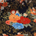 Tissu cotonnade motif japonais, roses & pivoines dorées, fond rouge ou bleu marine - COLLECTION JAPON DORÉ - TissusPapi.com