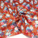 Tissu cotonnade motif japonais, roses & pivoines dorées, fond rouge ou bleu marine - COLLECTION JAPON DORÉ - TissusPapi.com