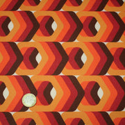 Tissu gabardine coton imprimée motif SEVENTIES, hexagones 3D - STANDARD 100 OEKO - TEX - TissusPapi.com