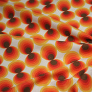 Tissu gabardine coton imprimée motif SEVENTIES, Cercles psychédéliques - STANDARD 100 OEKO - TEX - TissusPapi.com