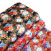 Tissu cotonnade motif japonais, roses & pivoines dorées, fond rouge ou bleu marine - COLLECTION JAPON DORÉ - TissusPapi.com