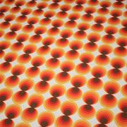 Tissu gabardine coton imprimée motif SEVENTIES, Cercles psychédéliques - STANDARD 100 OEKO - TEX - TissusPapi.com