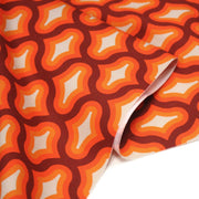 Tissu gabardine coton imprimée motif SEVENTIES, Losange Graphique - STANDARD 100 OEKO - TEX - TissusPapi.com