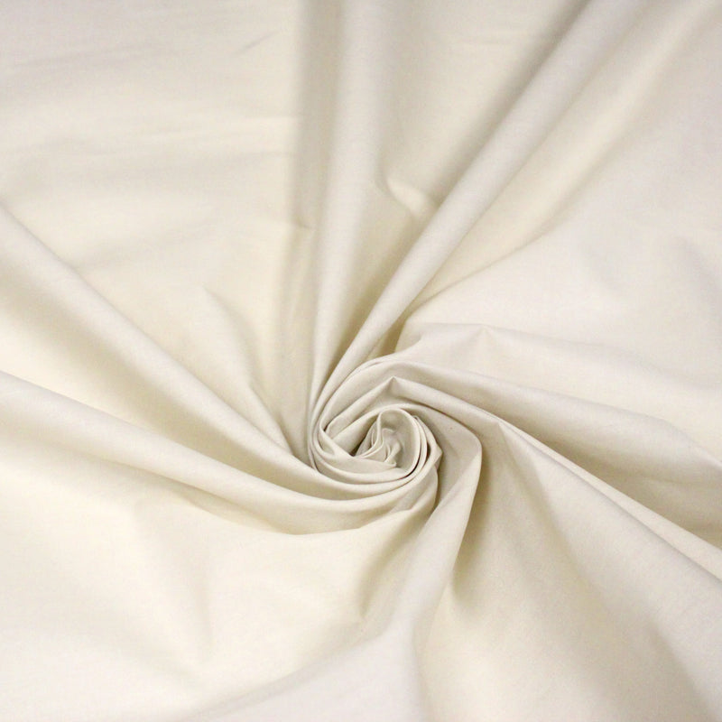 Tissu doublure polycoton écru uni - toile à patron écrue - TissusPapi.com