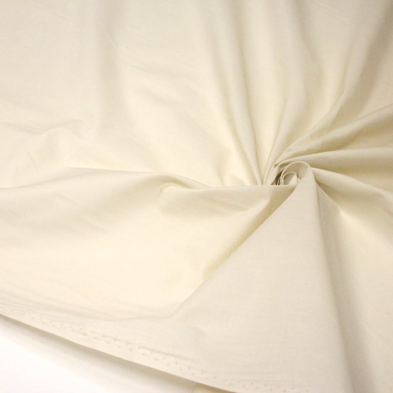 Tissu doublure polycoton écru uni - toile à patron écrue - TissusPapi.com