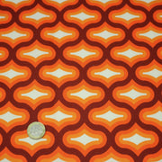 Tissu gabardine coton imprimée motif SEVENTIES, Losange Graphique - STANDARD 100 OEKO - TEX - TissusPapi.com