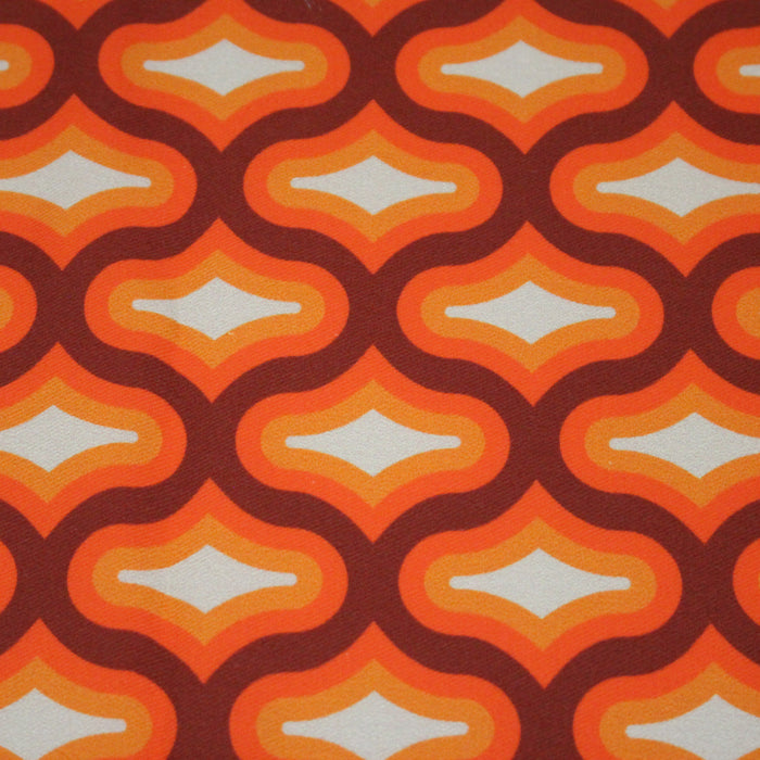 Tissu gabardine coton imprimée motif SEVENTIES, Losange Graphique - STANDARD 100 OEKO-TEX