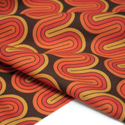 Tissu gabardine coton imprimée motif SEVENTIES, Vagues psychédélique - STANDARD 100 OEKO - TEX - TissusPapi.com