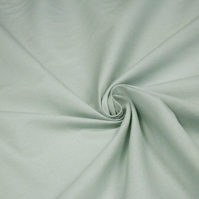 Tissu coton vert de gris clair uni - COLLECTION LES BASIQUES