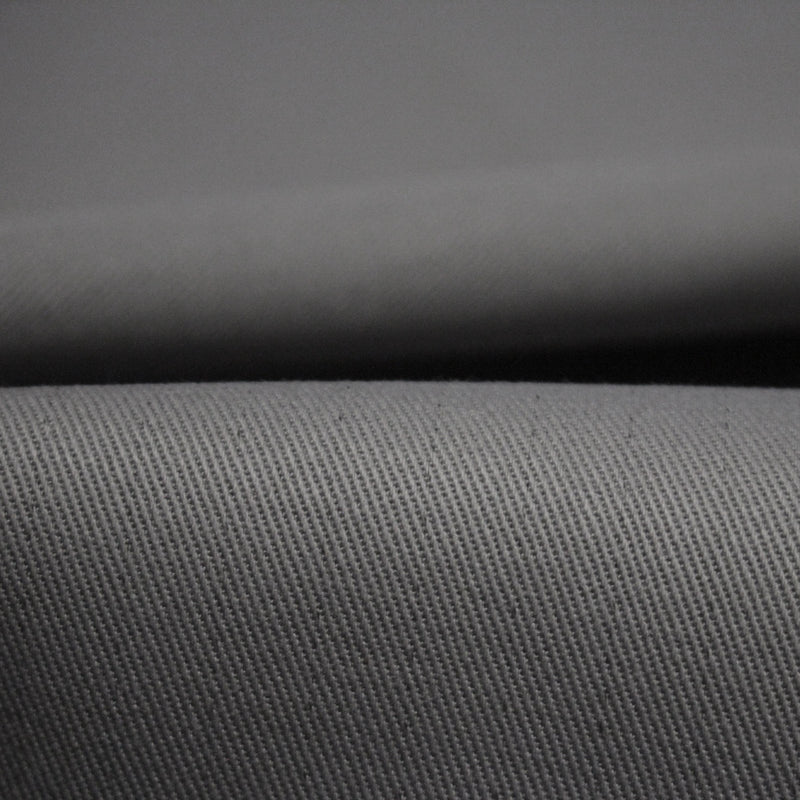Tissu sergé coton gris uni aux fins fins liserés anthracites - 325gr/m2 - ON DESTOCKE ! - TissusPapi.com