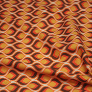 Tissu gabardine coton imprimée motif SEVENTIES, Flamme Hypnotique - STANDARD 100 OEKO - TEX - TissusPapi.com