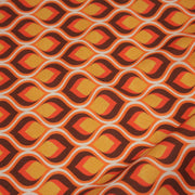Tissu gabardine coton imprimée motif SEVENTIES, Flamme Hypnotique - STANDARD 100 OEKO - TEX - TissusPapi.com