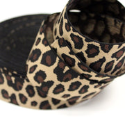 Ruban élastique motif léopard écru, noir et marron, largeur 38mm - TissusPapi.com