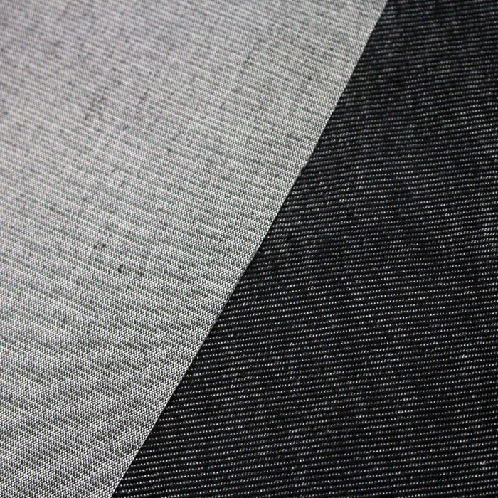 Tissu velours côtelé 100% coton noir & gris