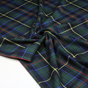 Tissu habillement Tartan motif traditionnel vert, bleu marine, rouge et jaune - OEKO - TEX® - TissusPapi.com