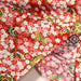 Tissu cotonnade motif japonais fleurs de cerisier, papillons et médaillons dorés, trois couleurs - COLLECTION JAPON DORÉ - TissusPapi.com