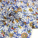 Tissu cotonnade motif japonais fleurs de cerisier, papillons et médaillons dorés, trois couleurs - COLLECTION JAPON DORÉ - TissusPapi.com