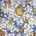 Tissu cotonnade motif japonais fleurs de cerisier, papillons et médaillons dorés, trois couleurs - COLLECTION JAPON DORÉ - TissusPapi.com