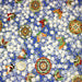 Tissu cotonnade motif japonais fleurs de cerisier, papillons et médaillons dorés, trois couleurs - COLLECTION JAPON DORÉ - TissusPapi.com