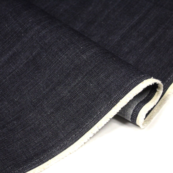 Tissu DENIM brut 100% coton bleu nuit 375gr/m2 - Fabrication italienne