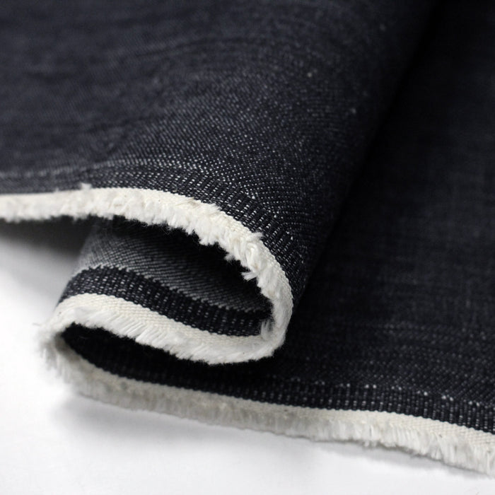 Tissu DENIM brut 100% coton bleu nuit 375gr/m2 - Fabrication italienne