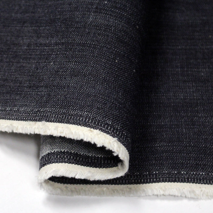 Tissu DENIM brut 100% coton bleu nuit 375gr/m2 - Fabrication italienne