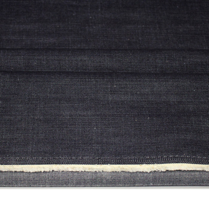 Tissu DENIM brut 100% coton bleu nuit 375gr/m2 - Fabrication italienne