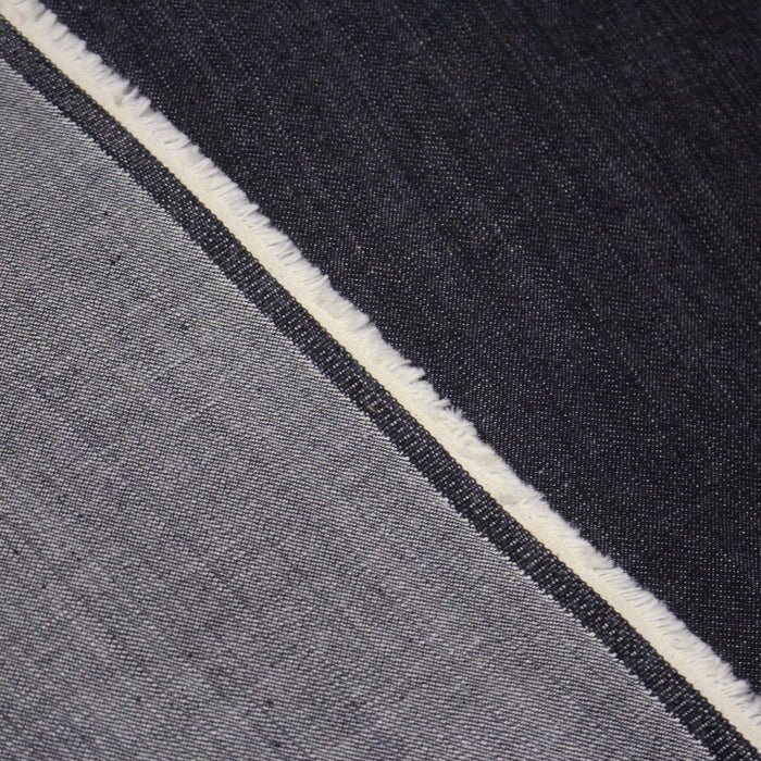 Tissu DENIM brut 100% coton bleu nuit 375gr/m2 - Fabrication italienne