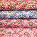 Tissu cotonnade motif japonais fleurs de cerisier, papillons et médaillons dorés, trois couleurs - COLLECTION JAPON DORÉ - TissusPapi.com