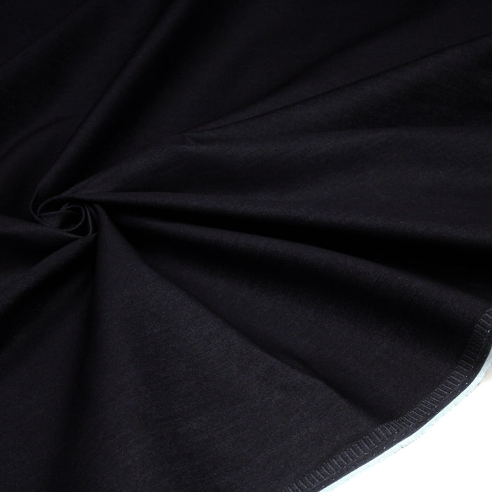 Tissu DENIM coton élasthanne bleu nuit - Fabrication italienne - TissusPapi.com