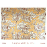 Tissu satin de coton ameublement, TOILE DE JOUY scène chinoise de Jean Pillement, INALTERA, fabriqué en Suisse - TissusPapi.com