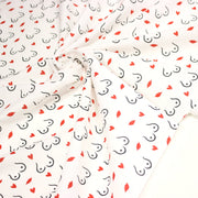 Tissu cotonnade Collection BOOBS : nombreux motifs de seins - STANDARD 100 OEKO - TEX - TissusPapi.com