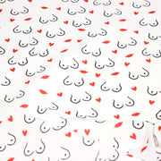 Tissu cotonnade Collection BOOBS : nombreux motifs de seins - STANDARD 100 OEKO - TEX - TissusPapi.com