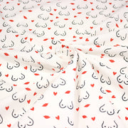 Tissu cotonnade Collection BOOBS : nombreux motifs de seins - STANDARD 100 OEKO - TEX - TissusPapi.com