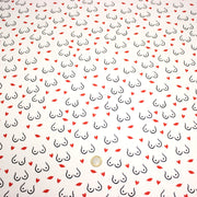 Tissu cotonnade Collection BOOBS : nombreux motifs de seins - STANDARD 100 OEKO - TEX - TissusPapi.com