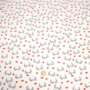 Tissu cotonnade Collection BOOBS : nombreux motifs de seins - STANDARD 100 OEKO - TEX - TissusPapi.com
