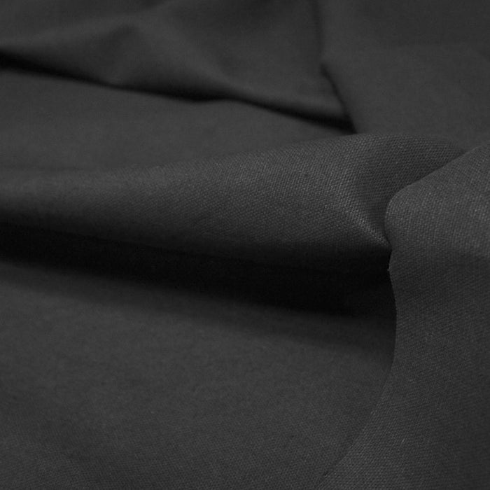 Tissu demi natté gris anthracite 100% coton - Fabrication française