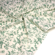 Tissu coton TOILE DE JOUY AUX MESANGES : bleu, vert - OEKO - TEX - TissusPapi.com