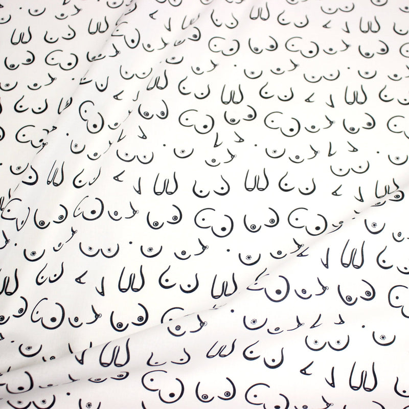 Tissu cotonnade Collection BOOBS : nombreux motifs de seins - STANDARD 100 OEKO - TEX - TissusPapi.com