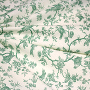 Tissu coton TOILE DE JOUY AUX MESANGES : bleu, vert - OEKO - TEX - TissusPapi.com