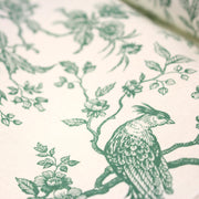 Tissu coton TOILE DE JOUY AUX MESANGES : bleu, vert - OEKO - TEX - TissusPapi.com