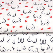 Tissu cotonnade Collection BOOBS : nombreux motifs de seins - STANDARD 100 OEKO - TEX - TissusPapi.com