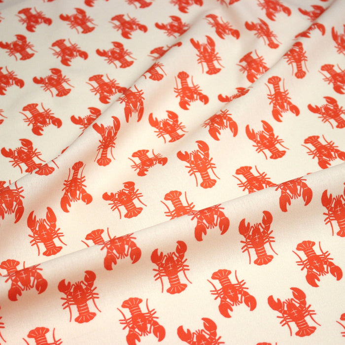 Tissu cotonnade HOMARD vermillon, 4 couleurs disponibles - OEKO - TEX STANDARD 100 - TissusPapi.com