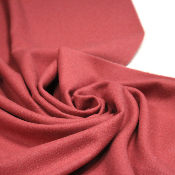 Tissu Lainage rose framboise, fabrication française