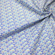 Tissu cotonnade motif japonais vagues SEIGAIHA : ocre & vert ou bleu & vert - STANDARD 100 OEKO - TEX - TissusPapi.com