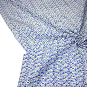 Tissu cotonnade motif japonais vagues SEIGAIHA : ocre & vert ou bleu & vert - STANDARD 100 OEKO - TEX - TissusPapi.com