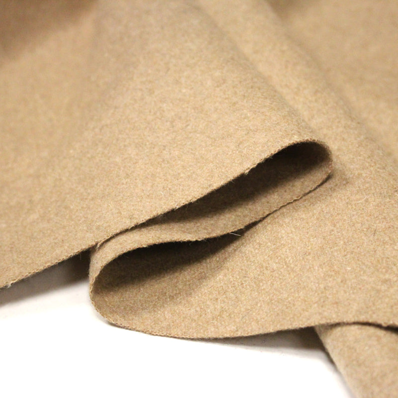 Tissu drap de laine beige uni - Fabrication italienne - TissusPapi.com