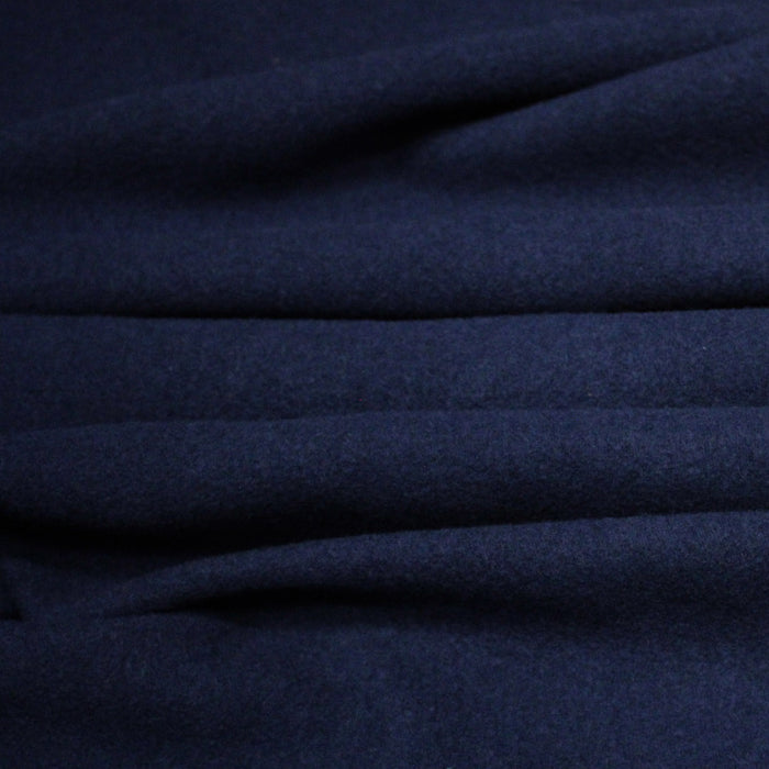 Tissu Lainage bleu marine, fabrication française
