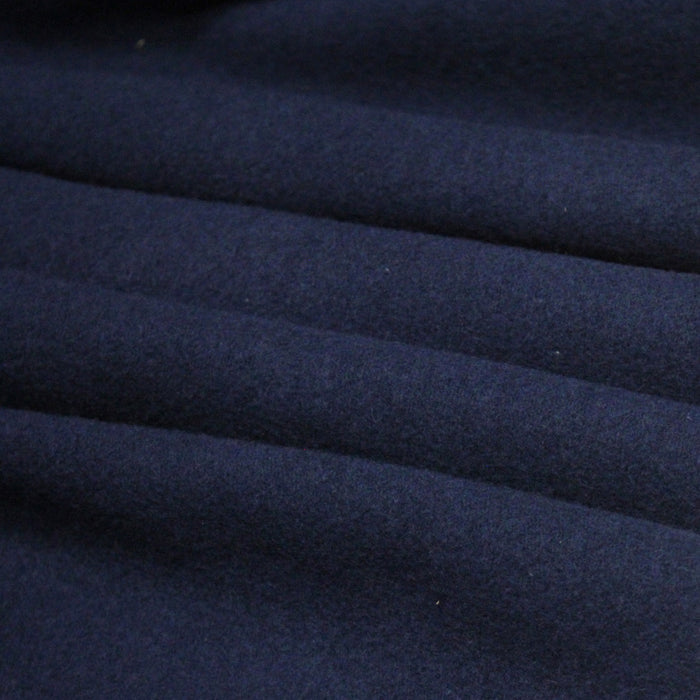 Tissu Lainage bleu marine, fabrication française