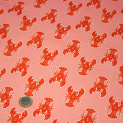 Tissu cotonnade HOMARD vermillon, 4 couleurs disponibles - OEKO - TEX STANDARD 100 - TissusPapi.com
